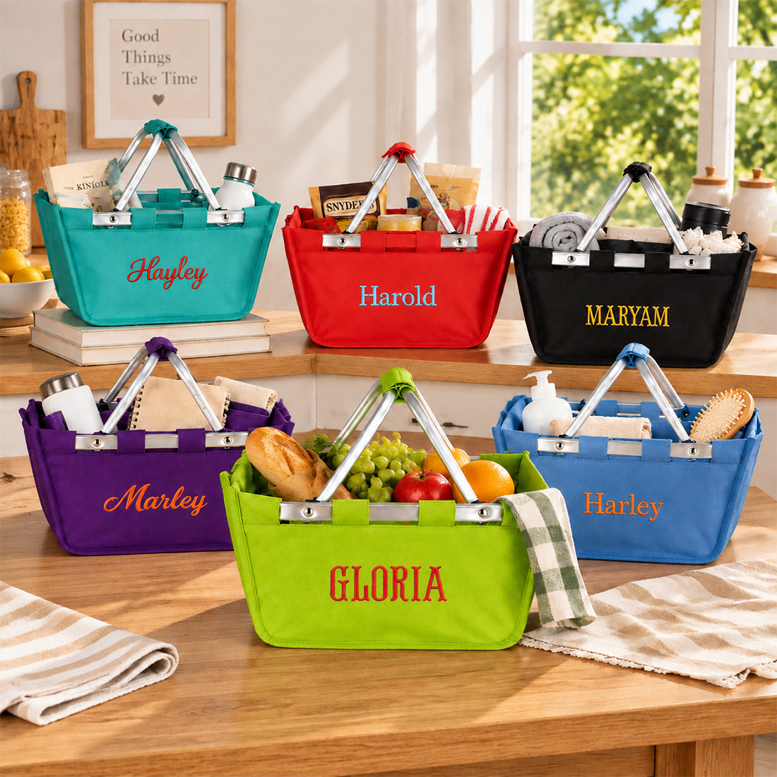 Personalized Market Tote Foldable Shopper Bag