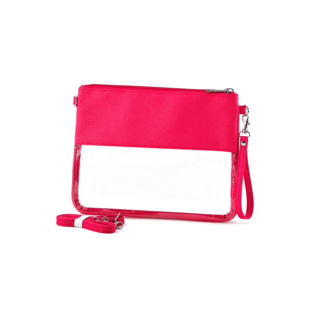 Monogram Clear Bag Personalized PVC Pouch Stadium Clutch Game Day Bag