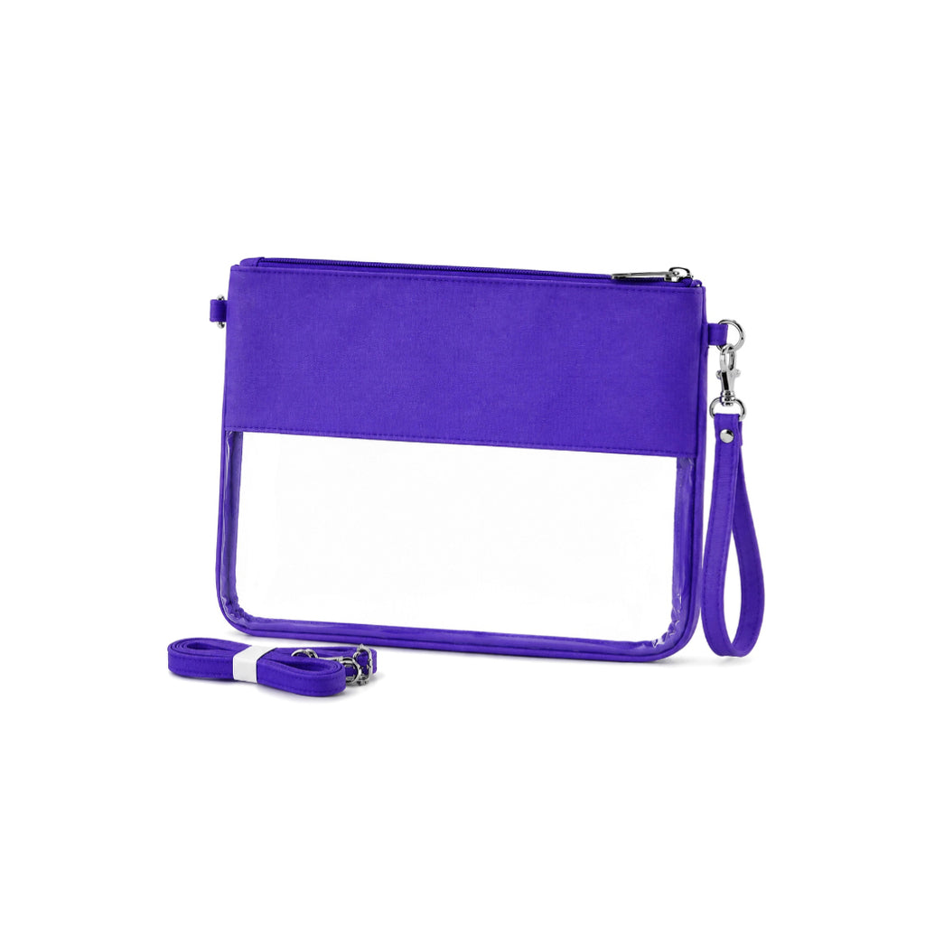 Monogram Clear Bag Personalized PVC Pouch Stadium Clutch Game Day Bag