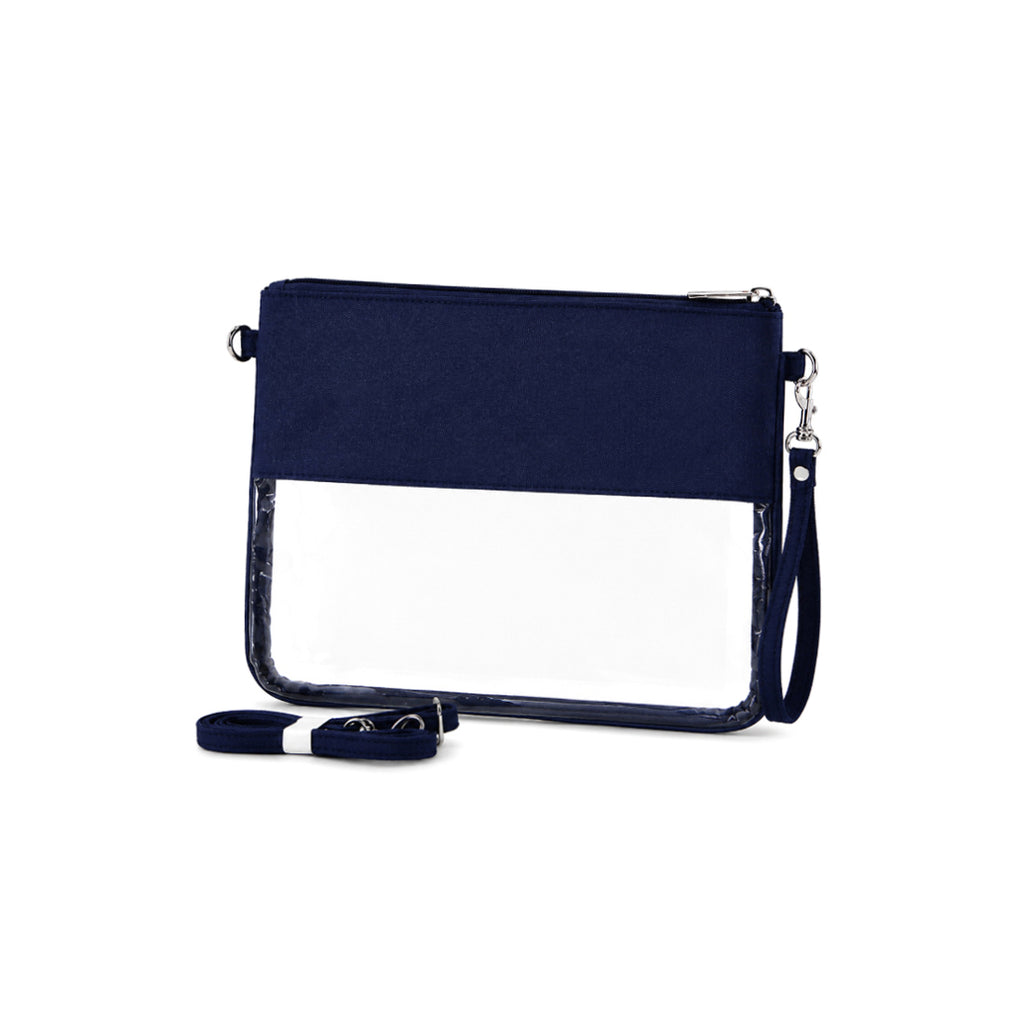 Monogram Clear Bag Personalized PVC Pouch Stadium Clutch Game Day Bag