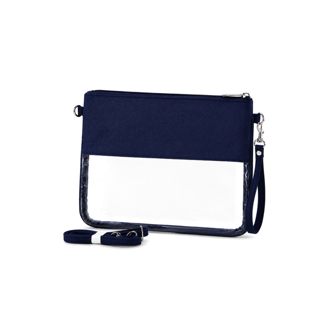 Monogram Clear Bag Personalized PVC Pouch Stadium Clutch Game Day Bag