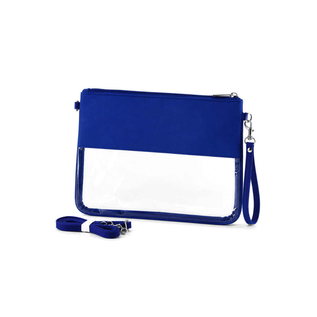 Monogram Clear Bag Personalized PVC Pouch Stadium Clutch Game Day Bag