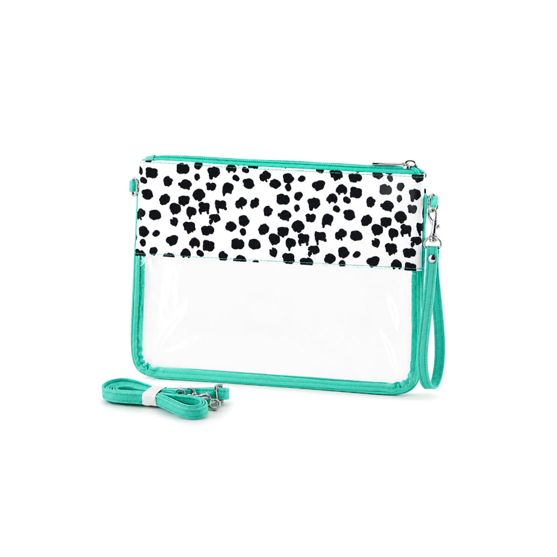 Monogram Clear Bag Personalized PVC Pouch Stadium Clutch Game Day Bag