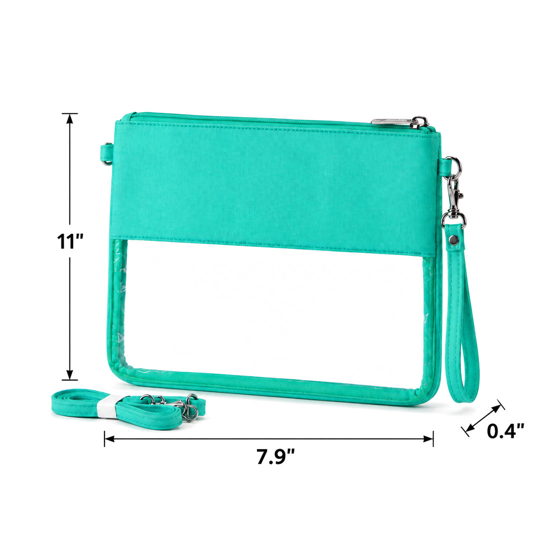 Monogram Clear Bag Personalized PVC Pouch Stadium Clutch Game Day Bag