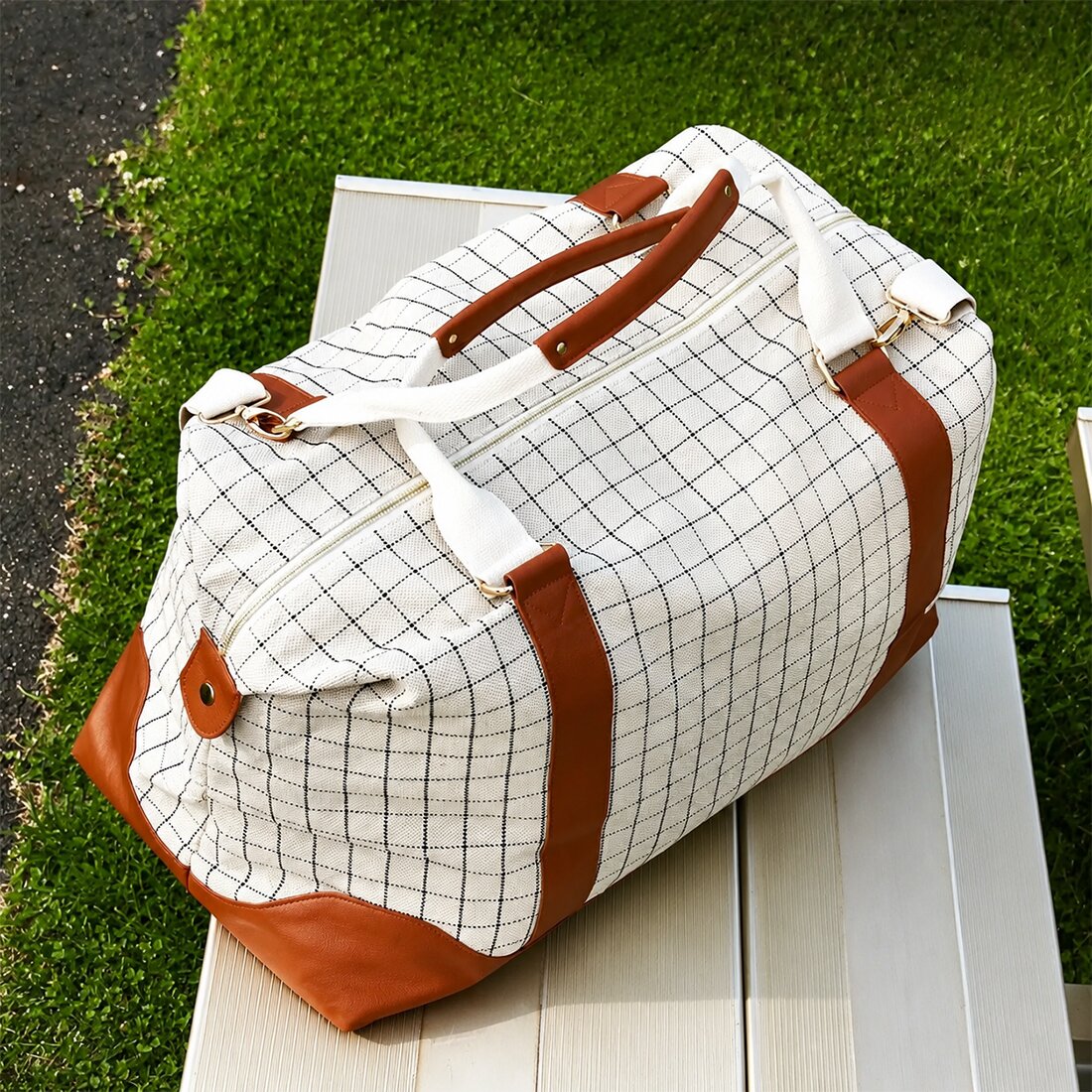 Monogrammed Bag Embroidered Overnight Carry On Duffel