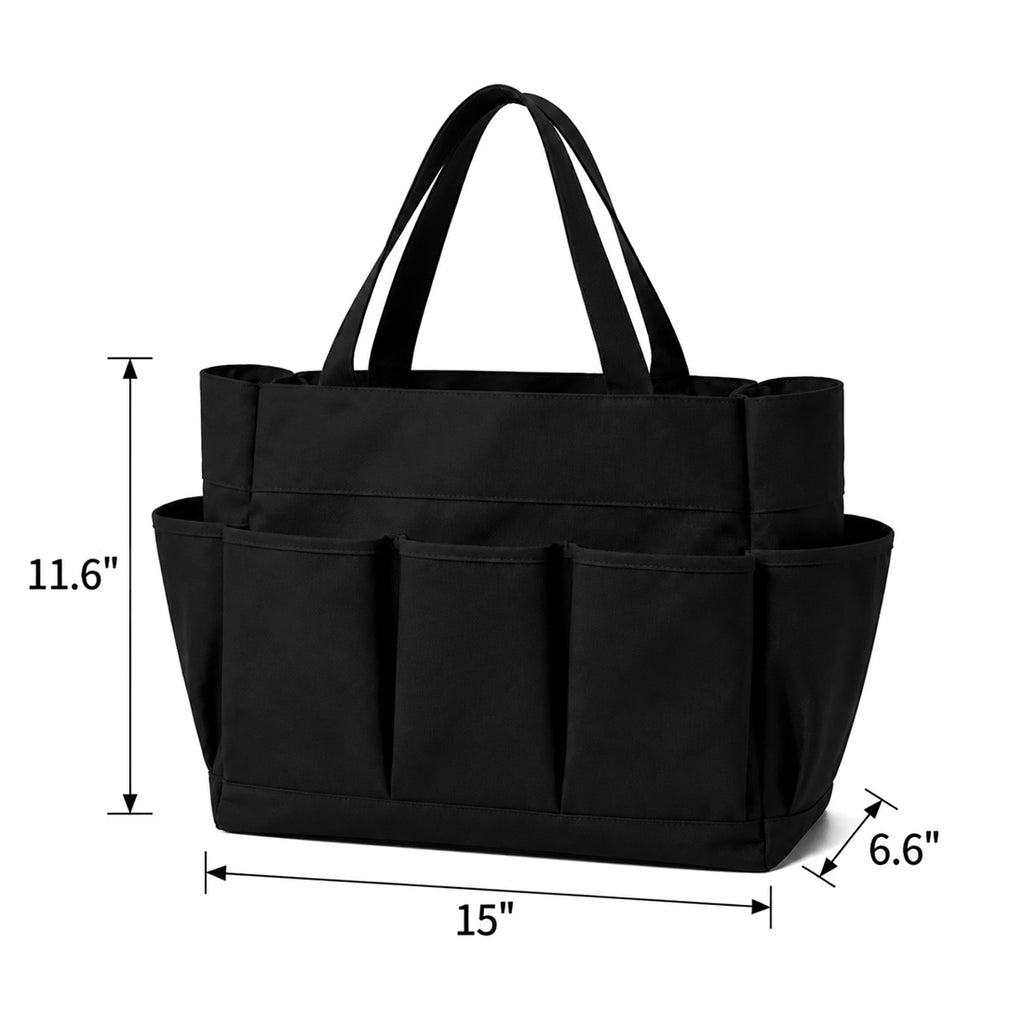 Personalized Utility Tote Bag with Pockets, Multipurpose Organizer Tote