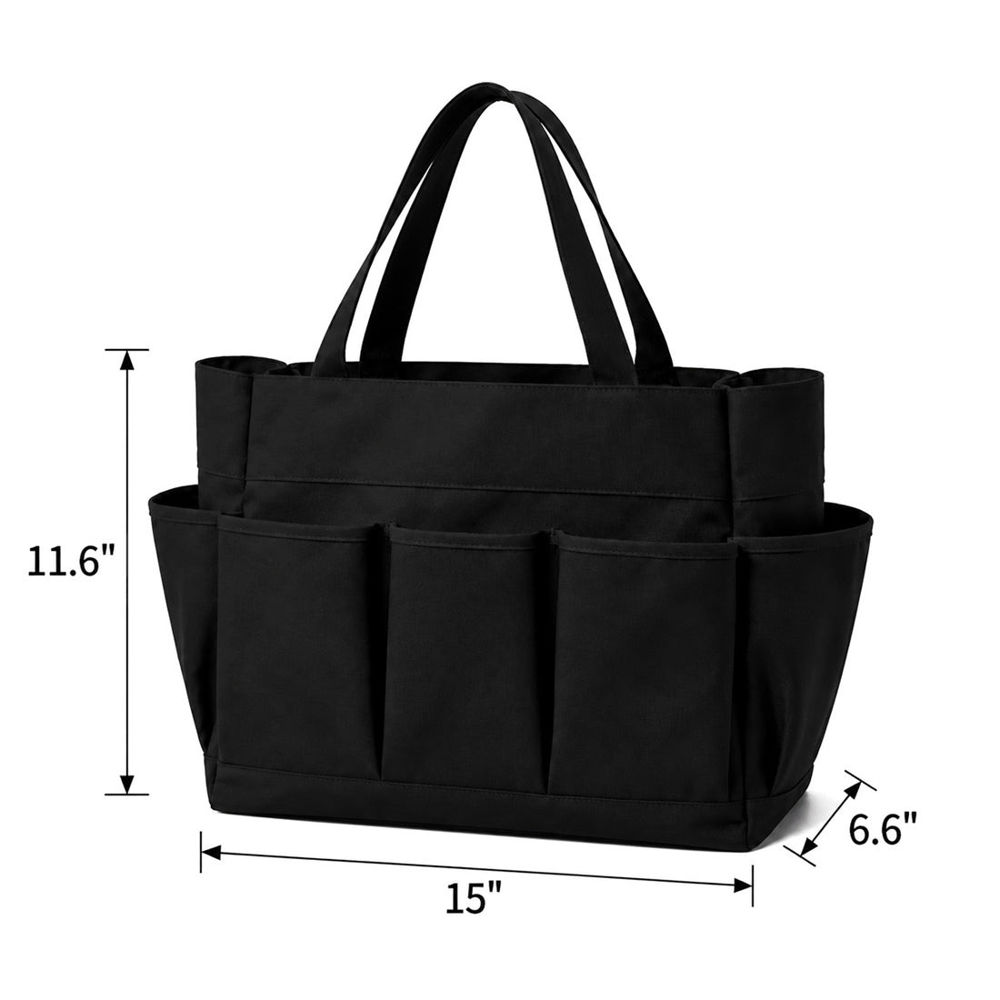 Personalized Utility Tote Bag with Pockets, Multipurpose Organizer Tote