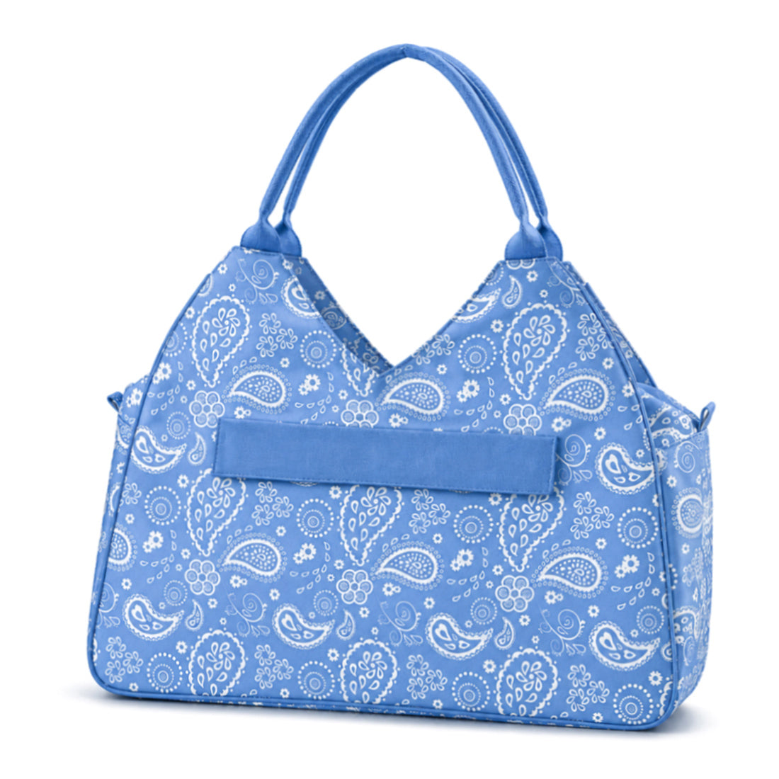 Monogrammed Floral Beach Tote Personalized Waterproof Polyester Bag