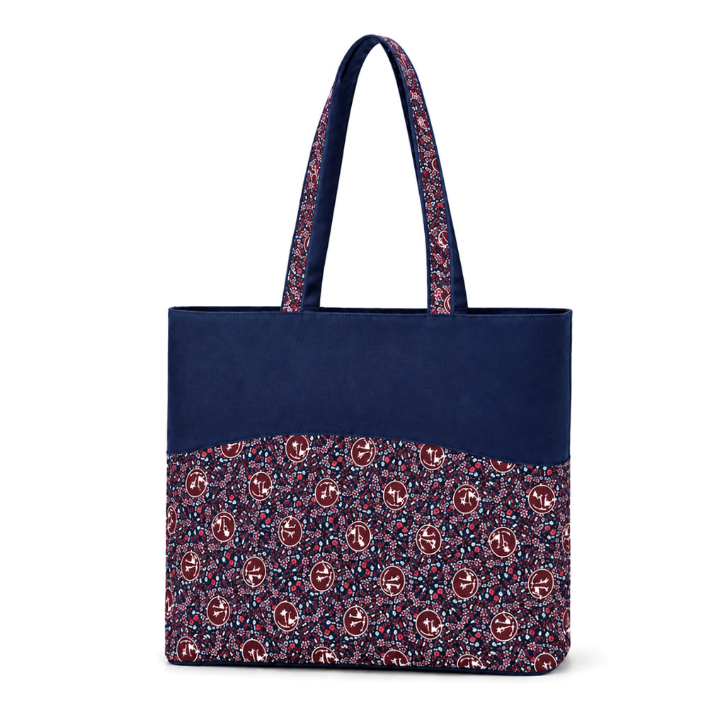 Monogram Zip Top Tote Bag Personalized Shopping Bag
