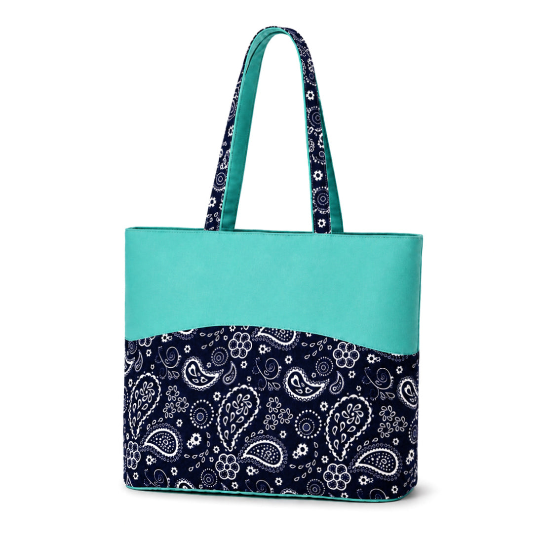 Monogram Zip Top Tote Bag Personalized Shopping Bag