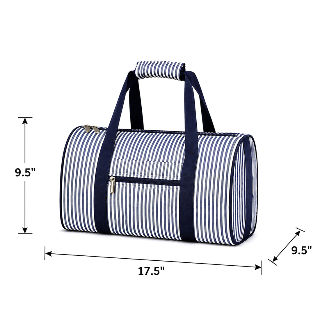 Monogrammed Seersucker Duffel Bag Personalized Overnight Tote