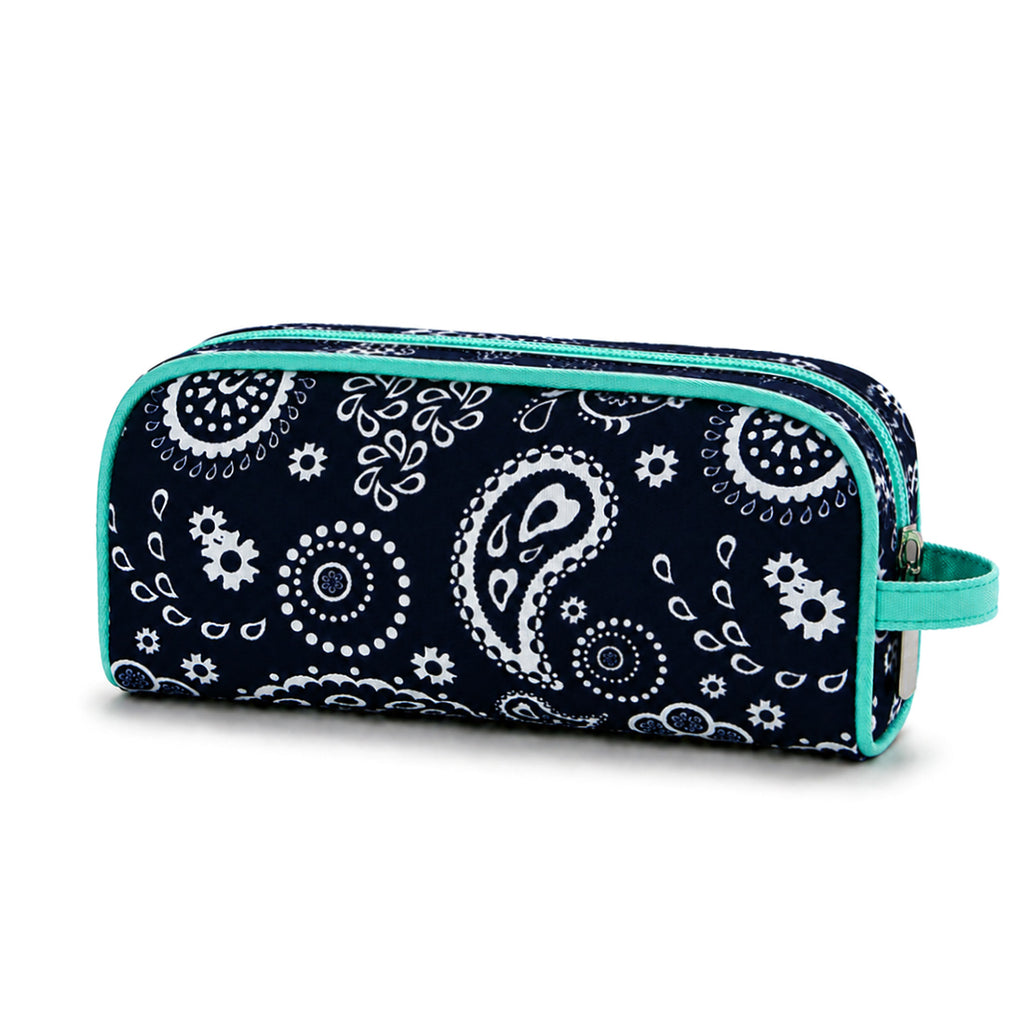 Personalized Floral Pencil Case Monogram Zipper Pouch