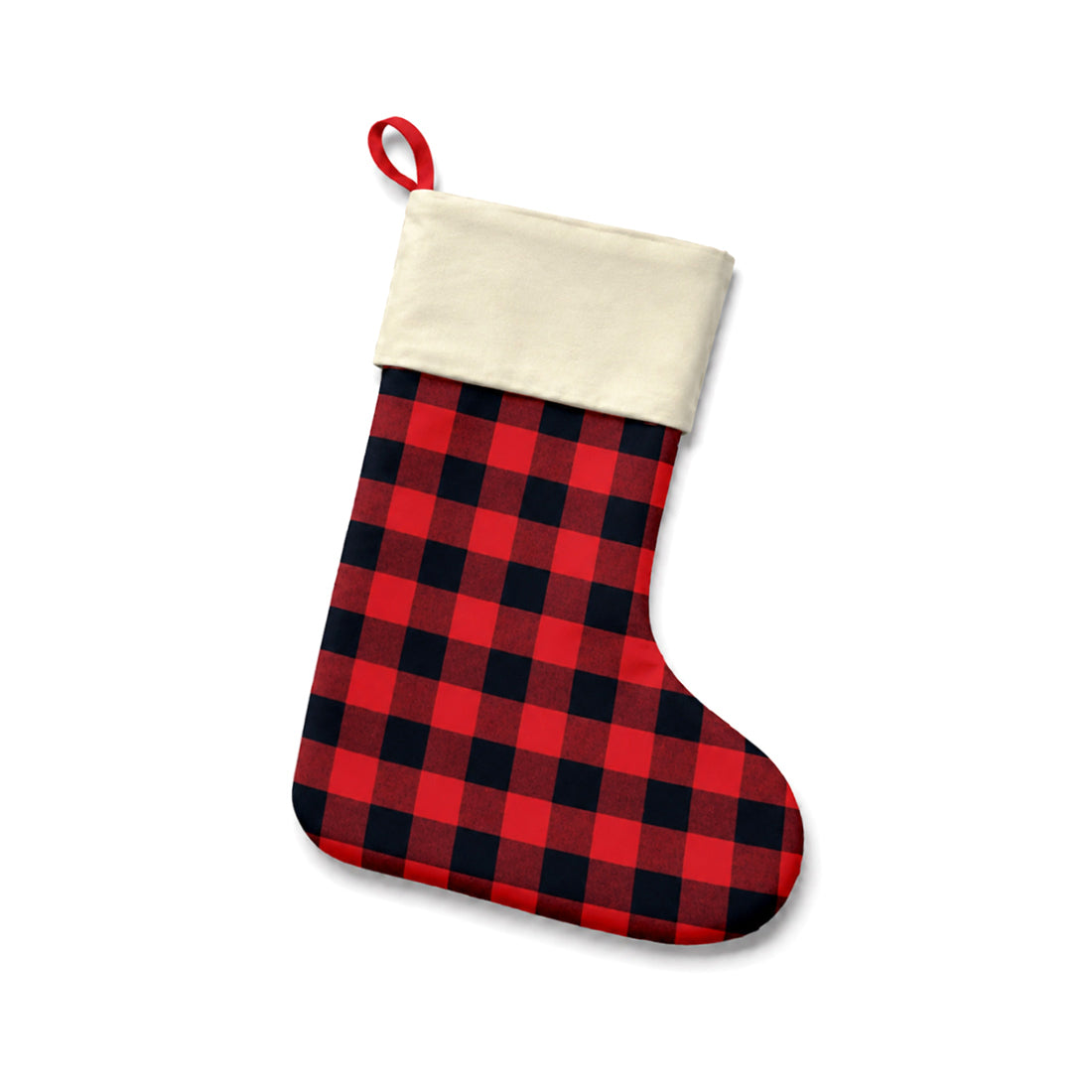Monogrammed Cotton Stocking Personalized Holiday Decor