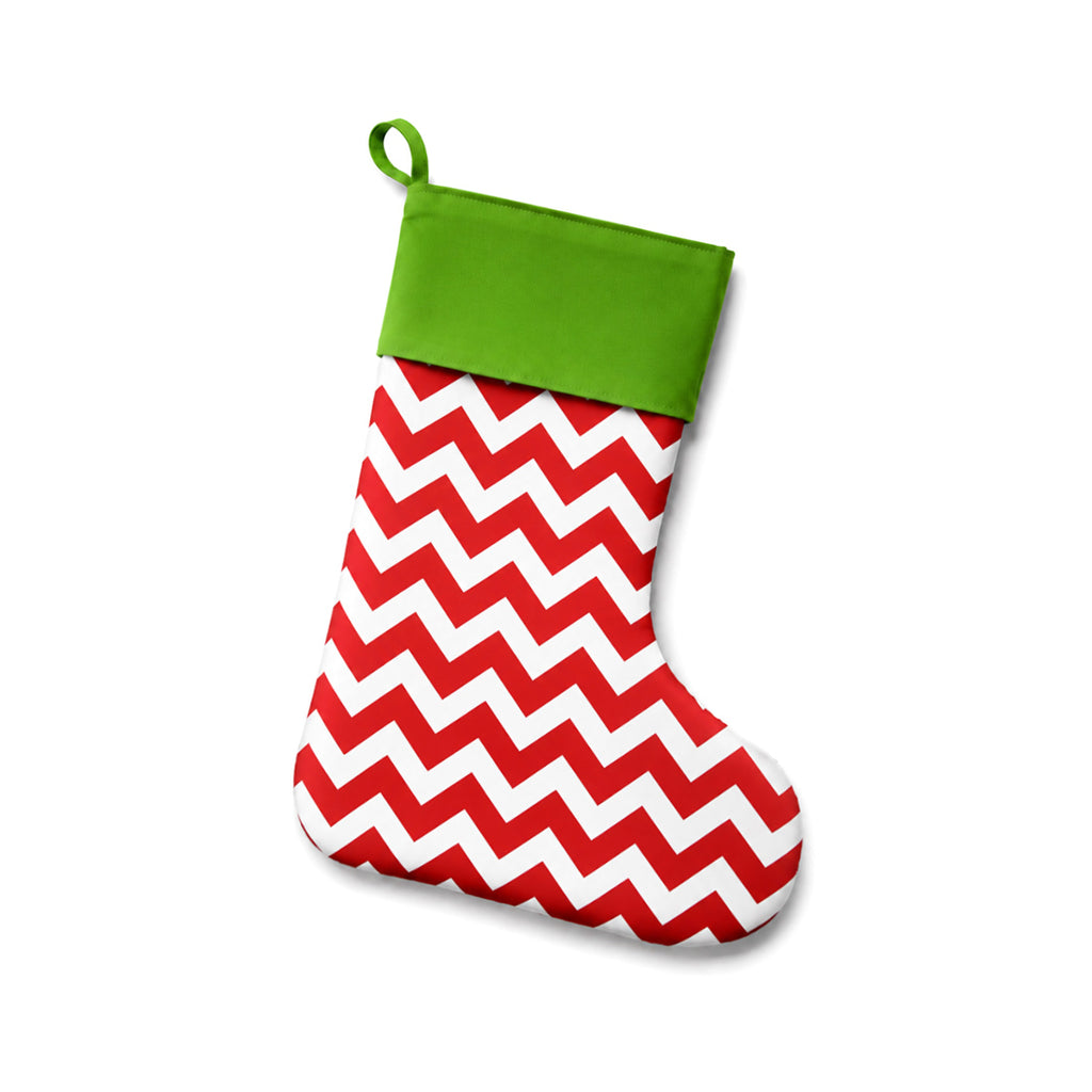 Monogrammed Cotton Stocking Personalized Holiday Decor
