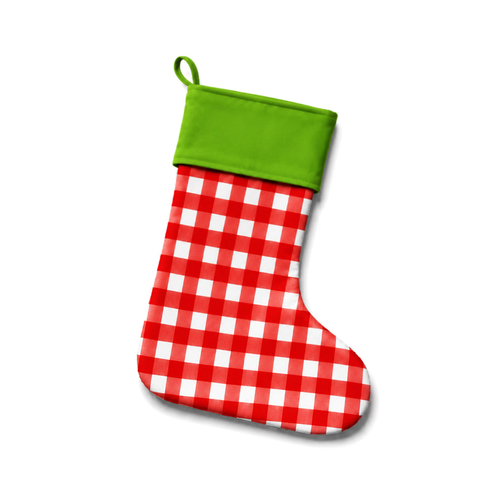 Monogrammed Cotton Stocking Personalized Holiday Decor