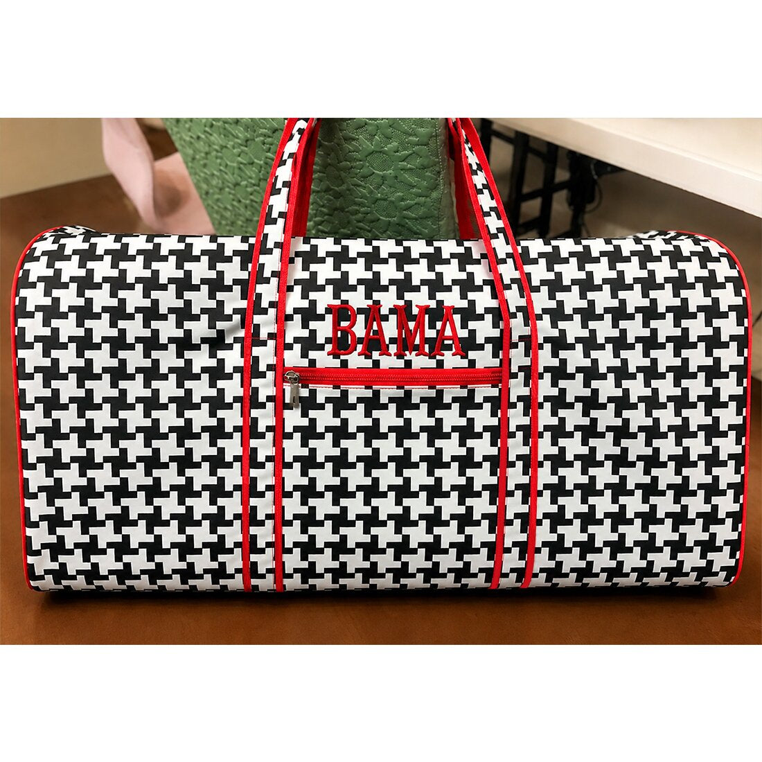 Monogram Duffle Bag Personalized Waterproof Polyester Gym Travel Bag