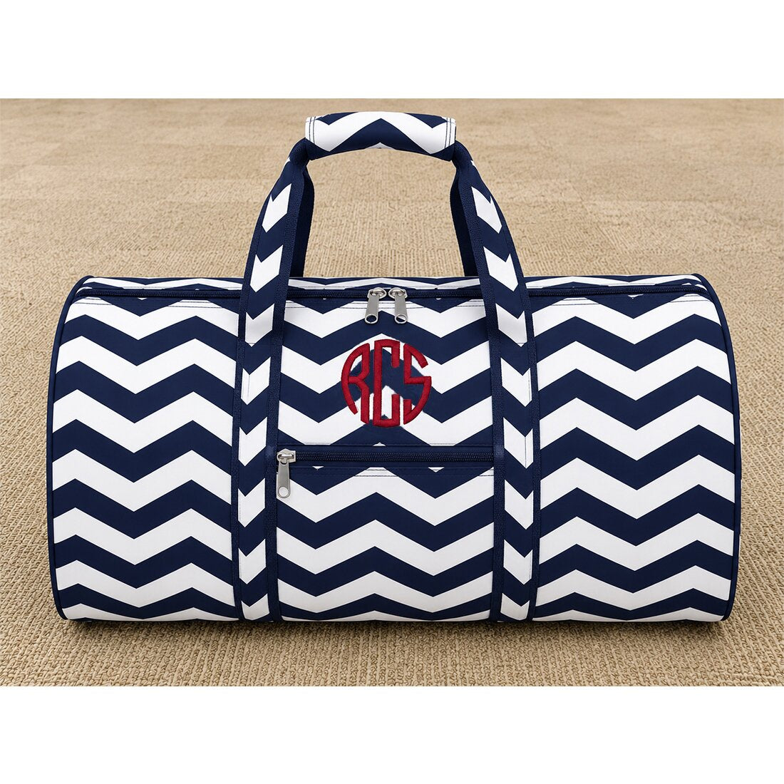 Monogram Duffle Bag Personalized Waterproof Polyester Gym Travel Bag