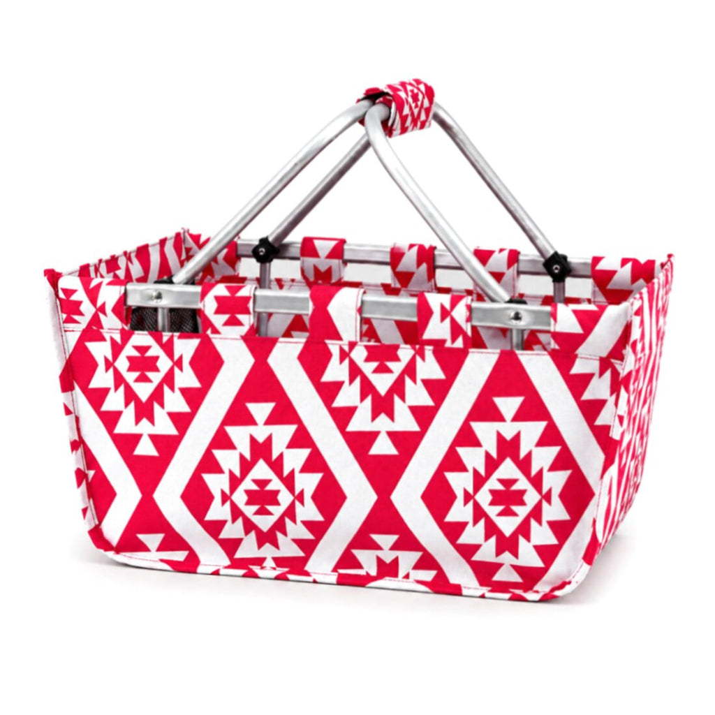 Monogrammed Market Basket Personalized Collapsible Market Tote
