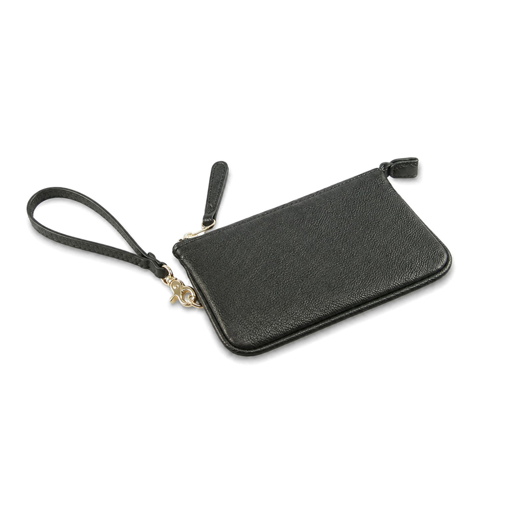 Personalized PU Leather Wristlet Pouch Monogram Zipper Bag