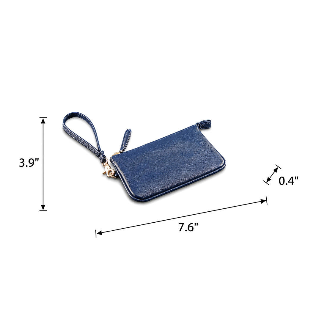Personalized PU Leather Wristlet Pouch Monogram Zipper Bag