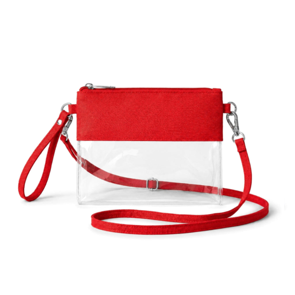 Monogrammed Clear Stadium Bag Personalized Game Day Team Color Option