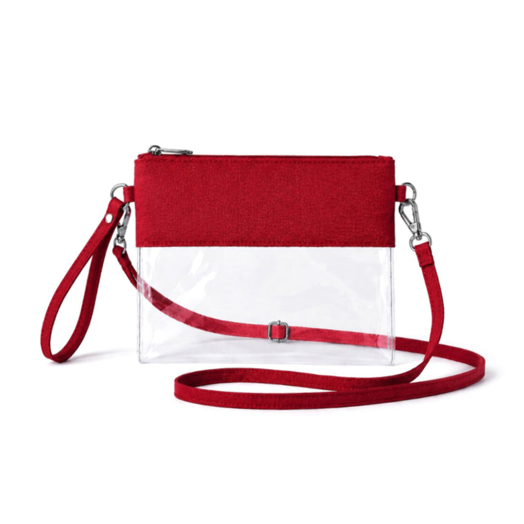 Monogrammed Clear Stadium Bag Personalized Game Day Team Color Option