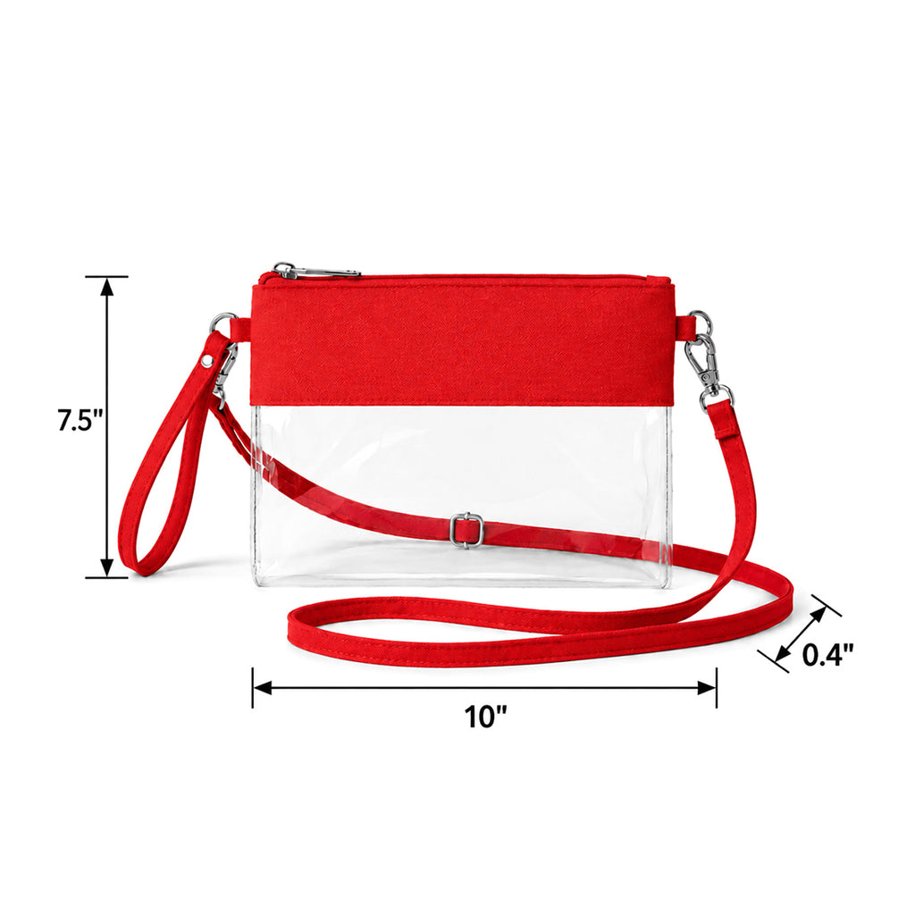 Monogrammed Clear Stadium Bag Personalized Game Day Team Color Option