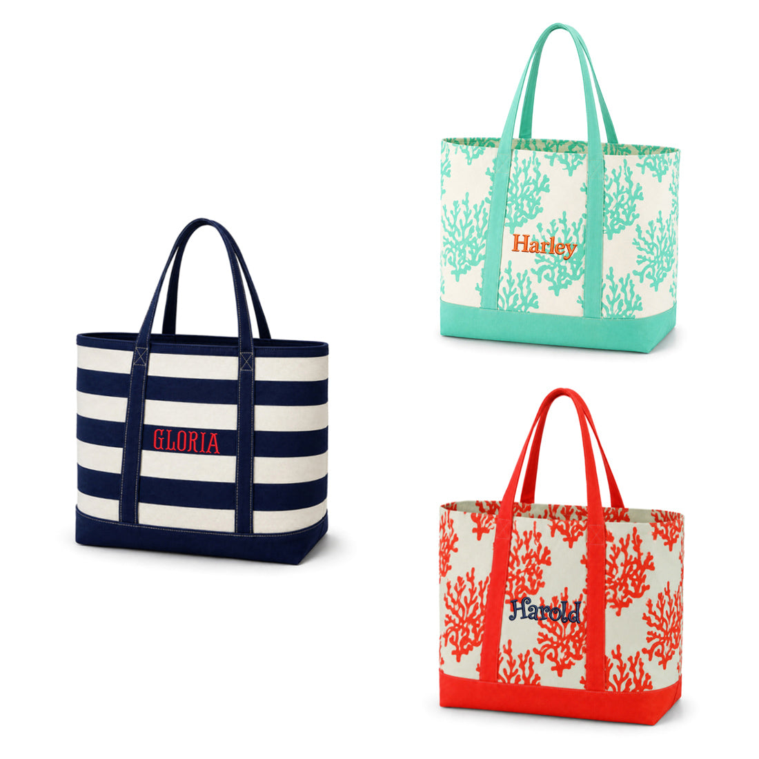 Monogrammed Large Tote Bag Personalized Beach Pool Tote