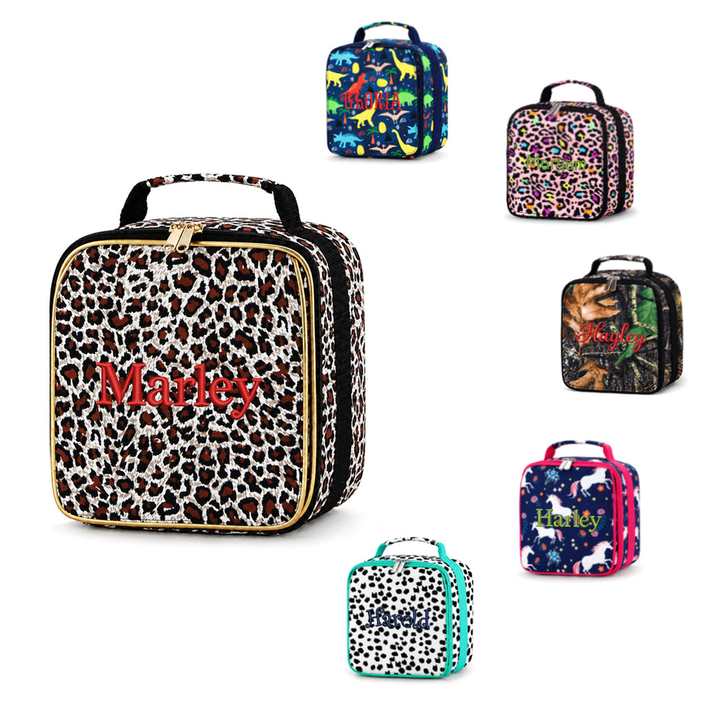 Monogram Backpack Lunch Box Camouflage School Bag Personalized Book Bag