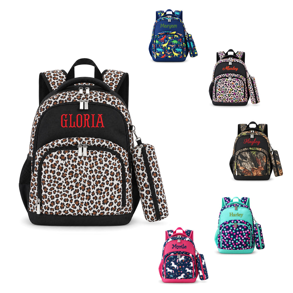 Monogram Backpack Camouflage School Bag Personalized Book Bag