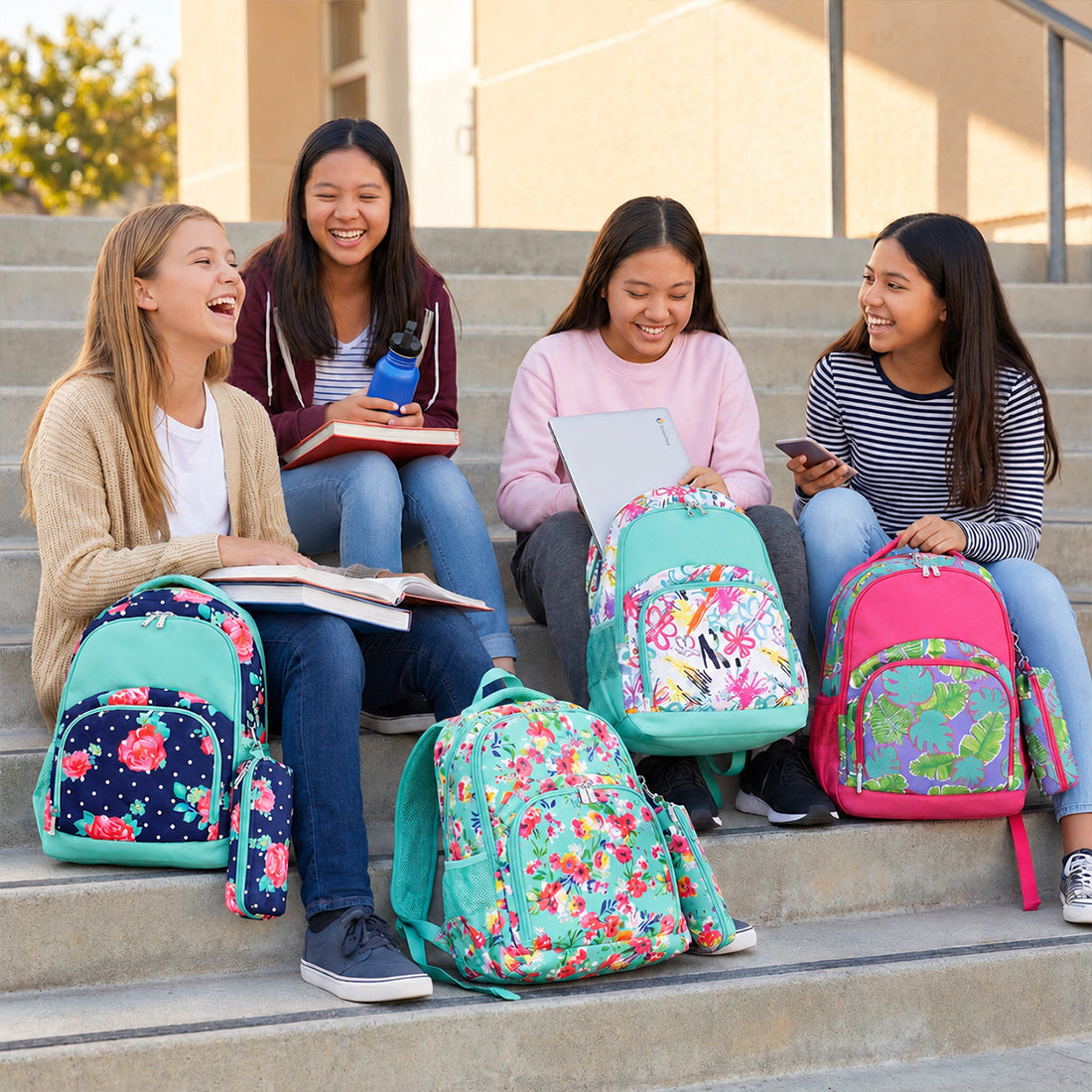Monogram Backpack Camouflage School Bag Personalized Book Bag