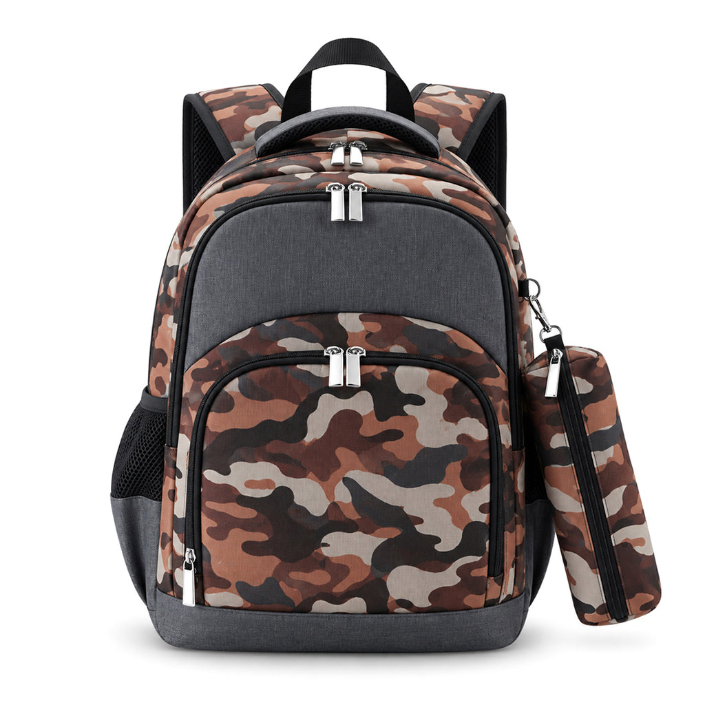Monogram Backpack Camouflage School Bag Personalized Book Bag