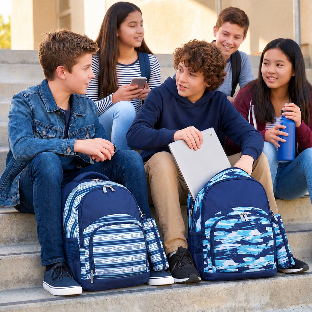 Monogram Backpack Camouflage School Bag Personalized Book Bag