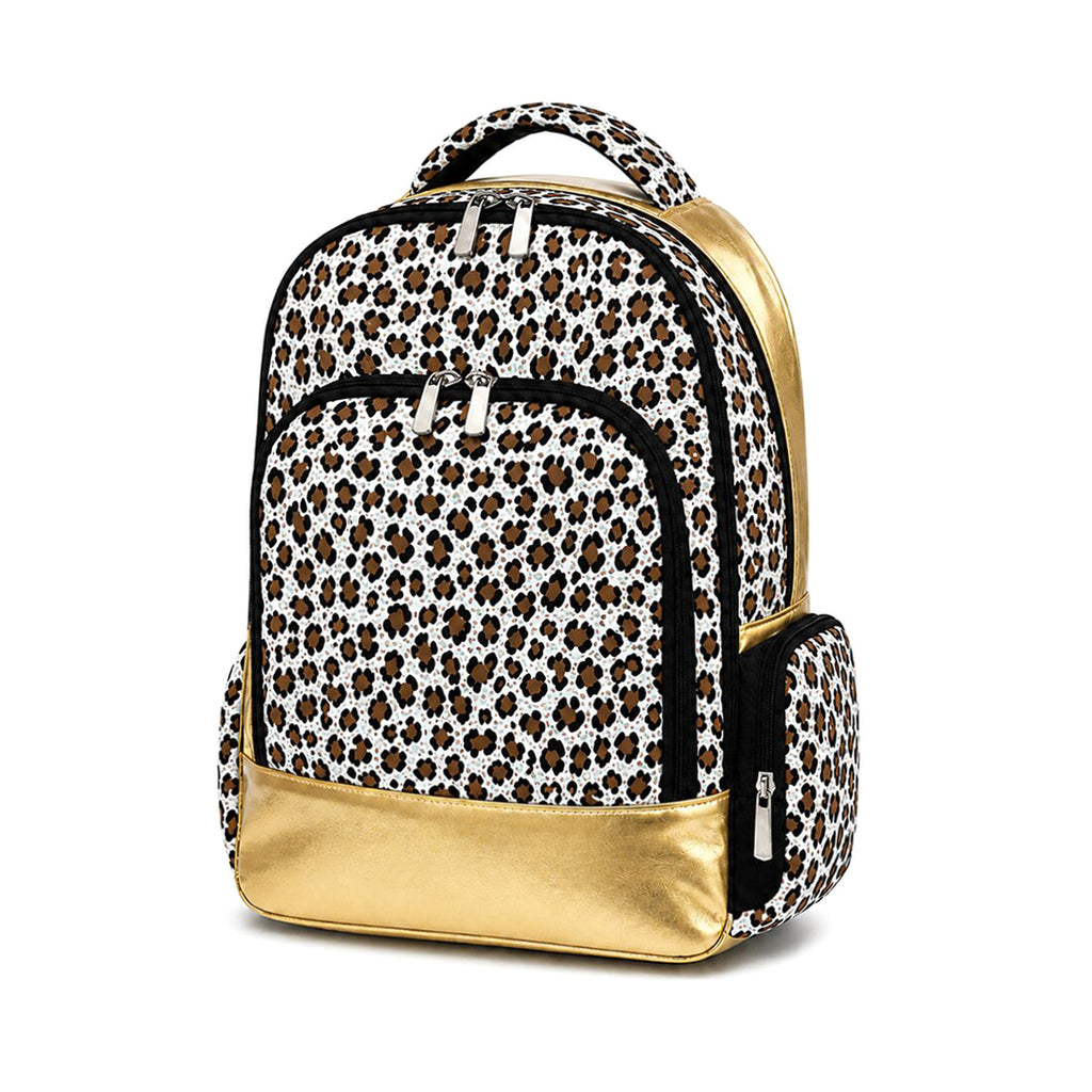 Leopard Monogram Backpack and Lunchbox Personalized School Bag